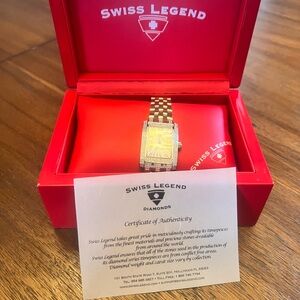 Swiss Legend Ladies Diamond Watch -new with tags